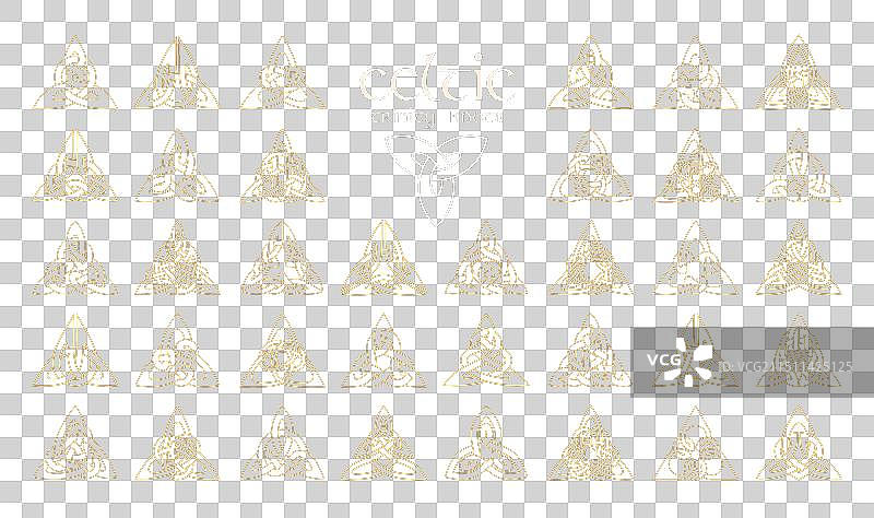 凯尔特三位一体结民族图案（36个）图片素材