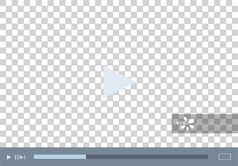 显示流媒体播放按钮的视频播放器图片素材