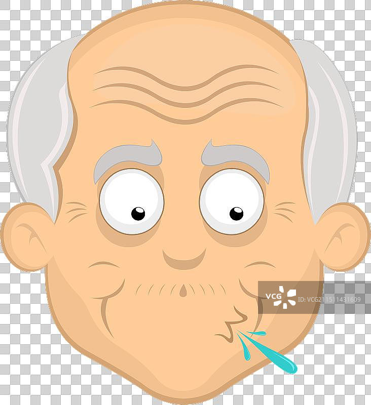 老人爷爷吐唾沫图片素材