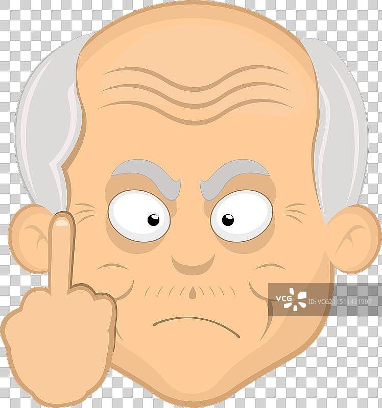 做手势的老年男性面部图片素材