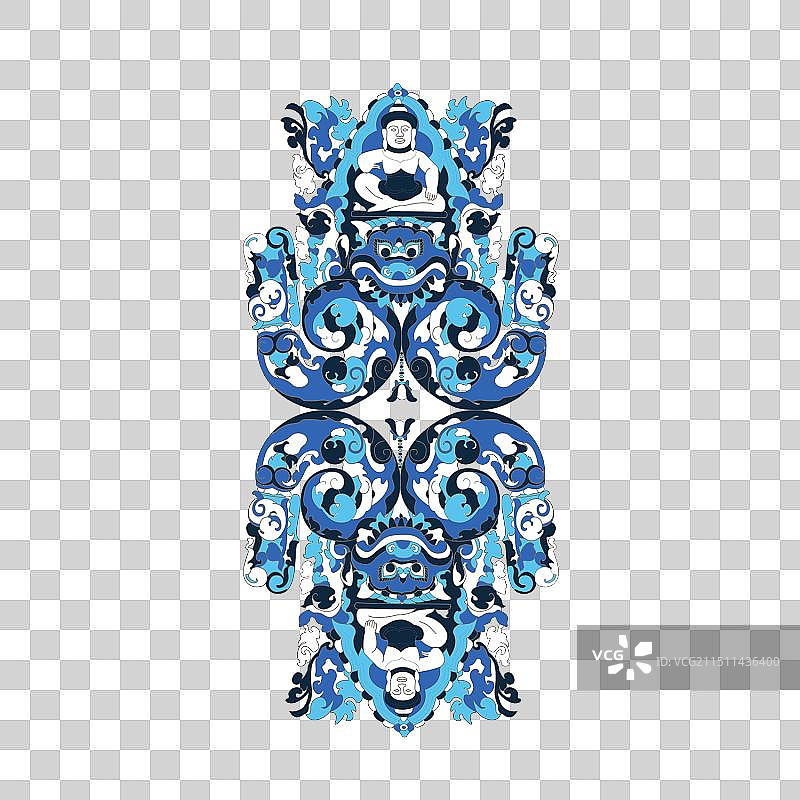 传统古典吴哥窟高棉精致民族风花纹纹样丝巾佛装饰图案藻井花边图片素材