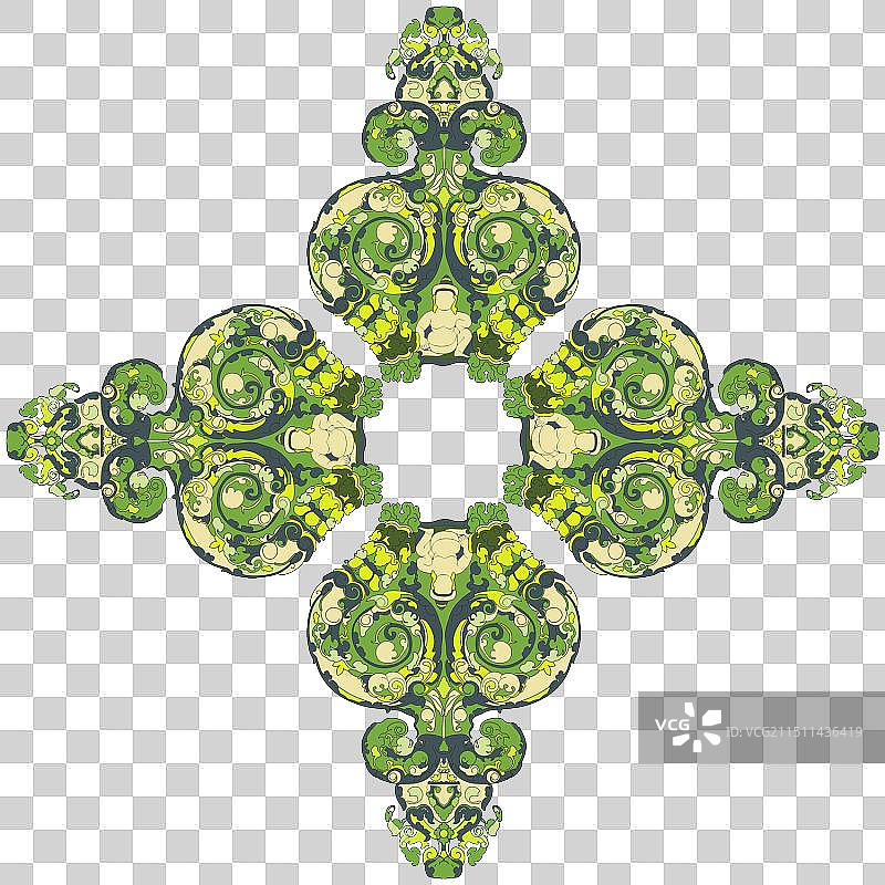 传统古典吴哥窟高棉精致民族风花纹纹样丝巾佛装饰图案藻井花边图片素材