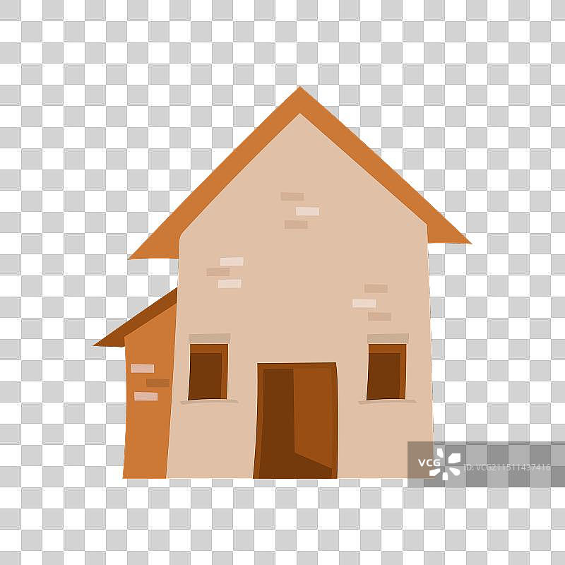 卡通风格砖房设计图片素材