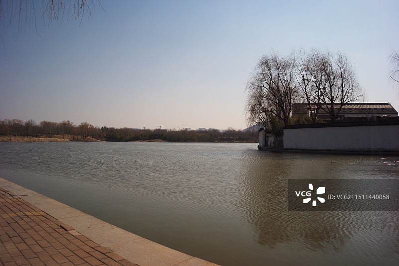 济南高新东区彩虹湖公园图片素材