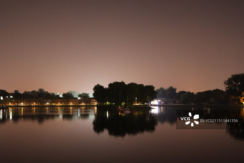 北京什刹海公园后海图片素材