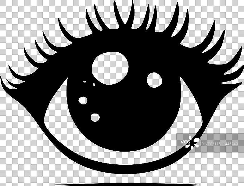 眼睛 - 简约扁平风logo图片素材