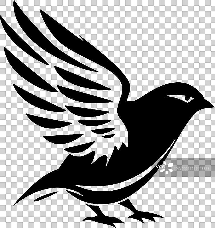 鸽子 - 简约剪影图片素材