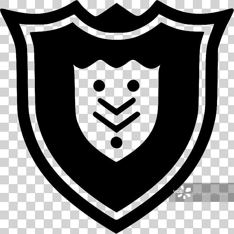 盾牌 - 简约扁平风格标志图片素材