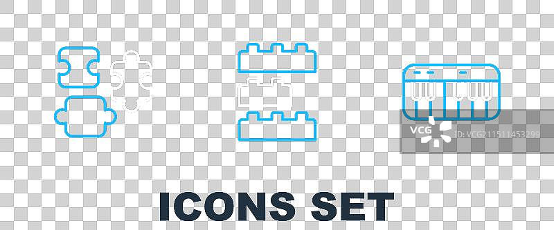 线性音乐合成器拼图玩具图片素材