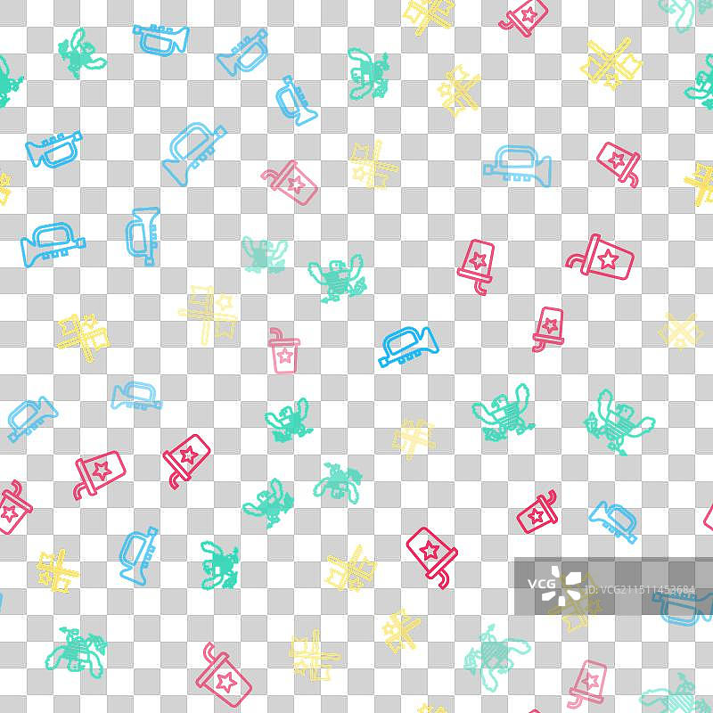 喇叭、老鹰、美国国旗和纸张组合图片素材