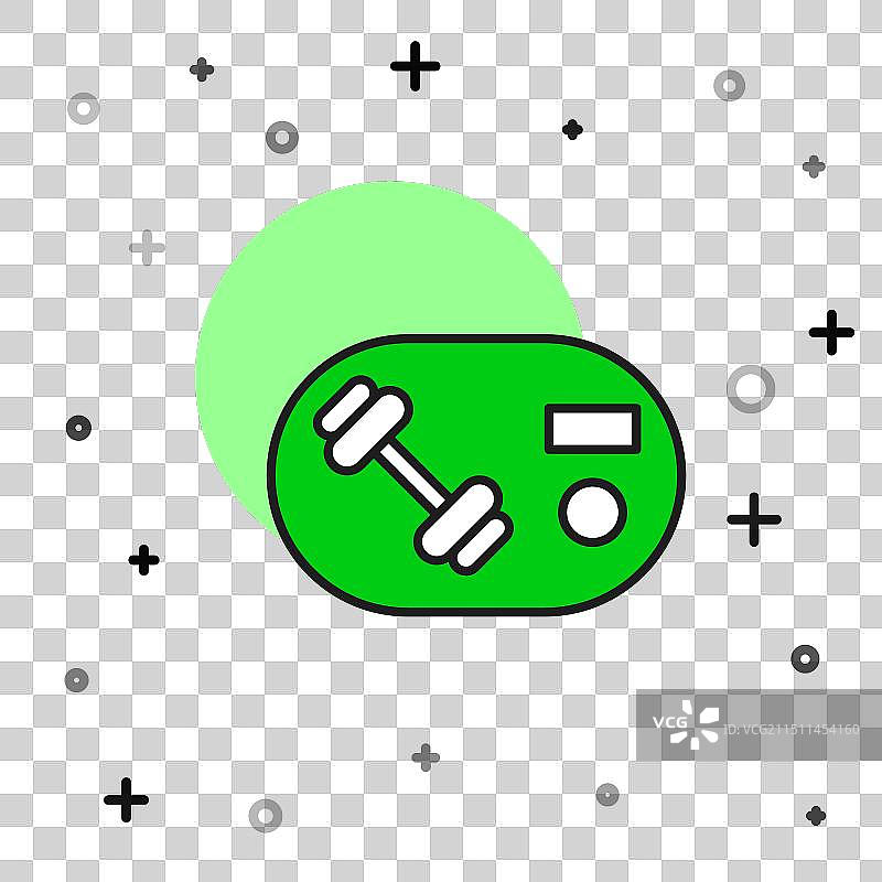 健身俱乐部会员卡轮廓图标图片素材