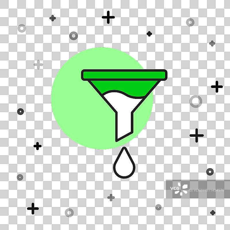 实心描边漏斗或滤镜图标图片素材