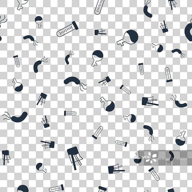 实验室玻璃器皿试管细菌套装图片素材