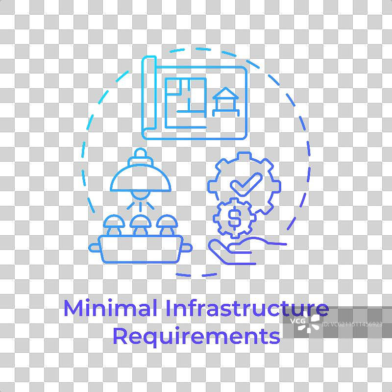 极简基础设施需求蓝色渐变图片素材