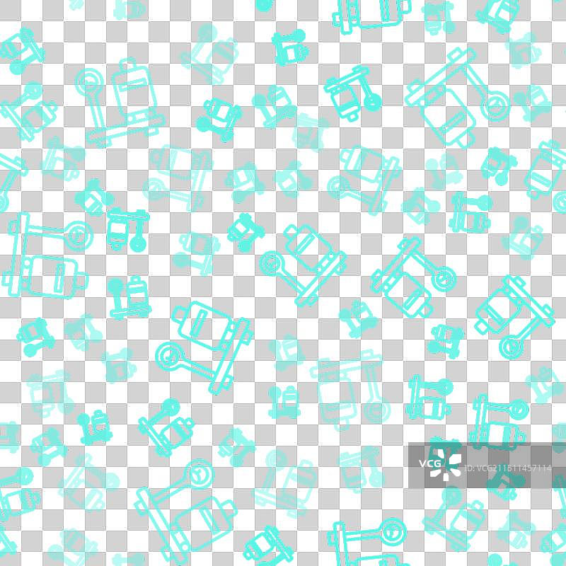 绿色线条行李箱比例图标图片素材