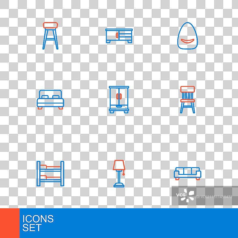 沙发、落地灯、双层床、椅子图片素材