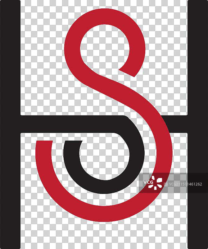 HS标志设计，SH字母图标图片素材