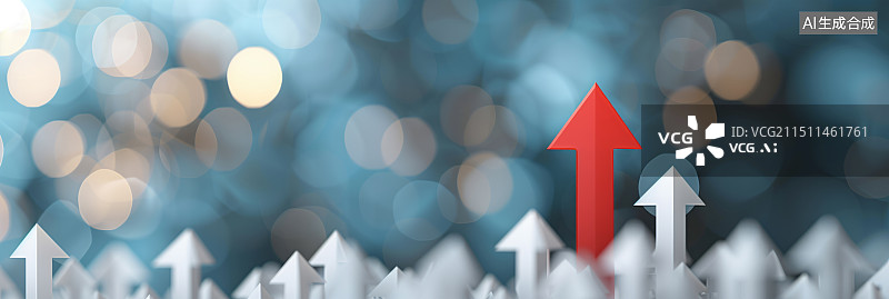 【AI数字艺术】向上增长的箭头 趋势 统计学图片素材