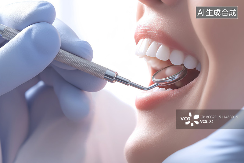 【AI数字艺术】牙科医院正在检查牙齿图片素材