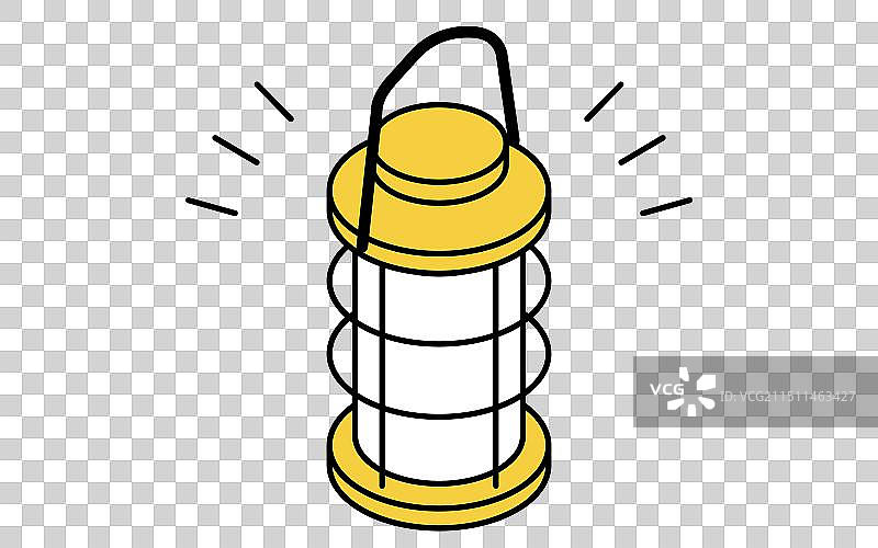 应急包灯笼的简约线条图图片素材