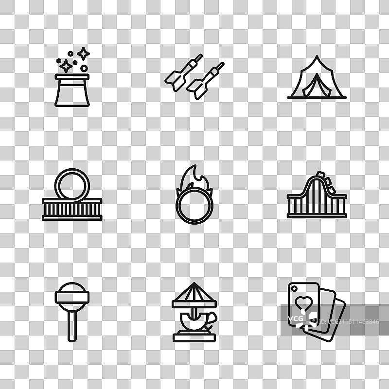 旋转木马过山车图标图片素材