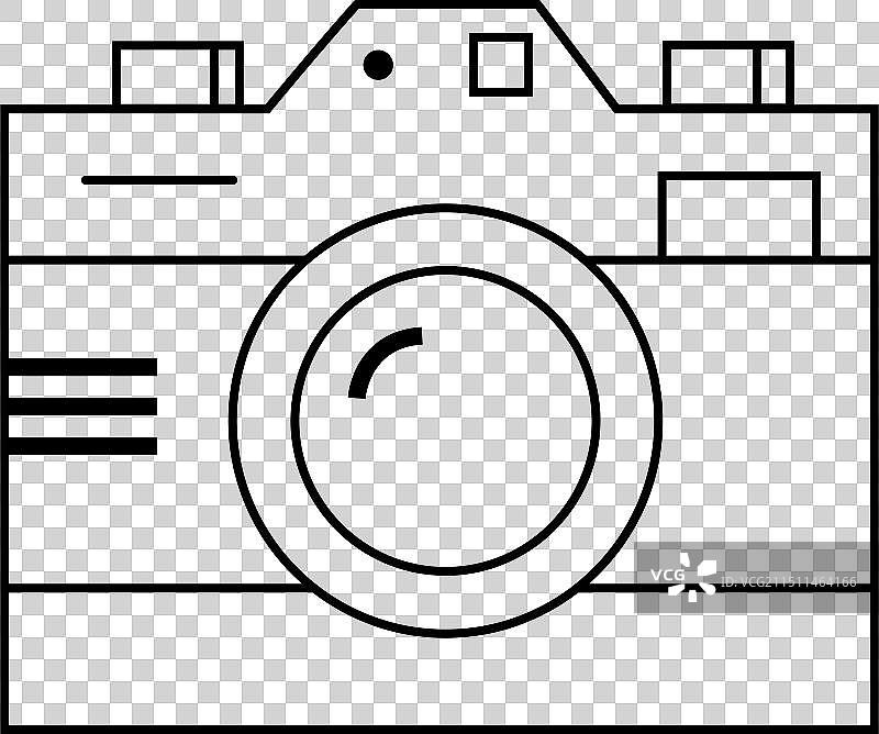 复古相机简笔画图标图片素材