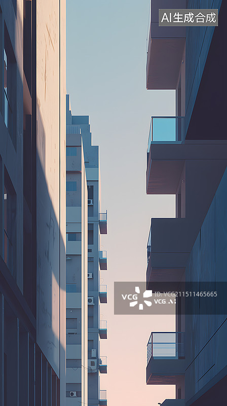 【AI数字艺术】城市建筑高楼图片素材