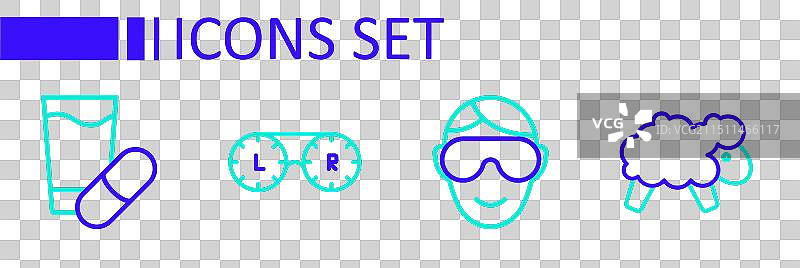 绵羊眼罩、睡眠面具、隐形眼镜图片素材