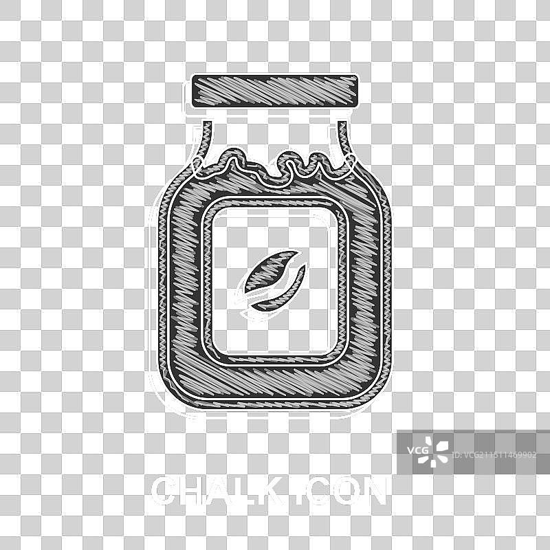 粉笔风格咖啡罐图标图片素材