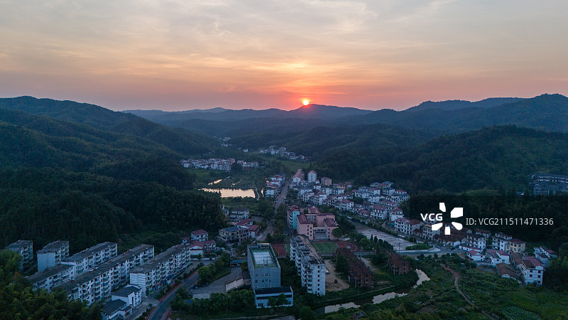 南昌太平镇日落图片素材