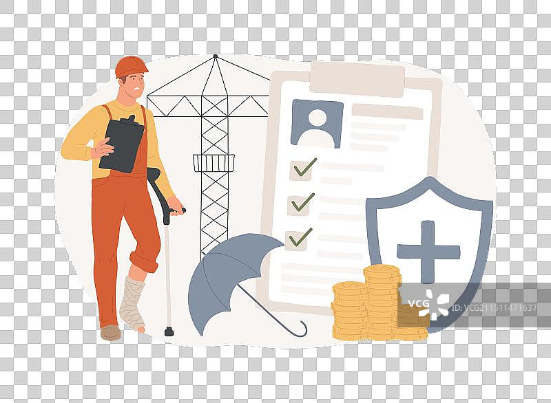 工伤事故保险概念图片素材