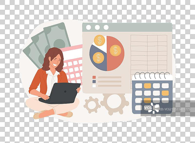 预算规划独立概念图片素材