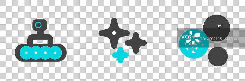 火星探测器和流星图标合集图片素材