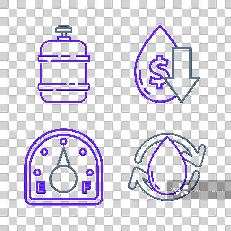 原油油量表组合图片素材