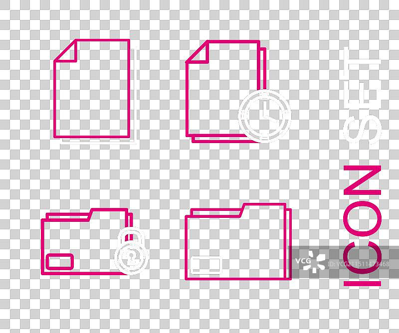 设置线条文档文件夹并锁定图片素材