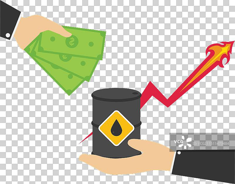 油价上涨，货币购买力下降图片素材