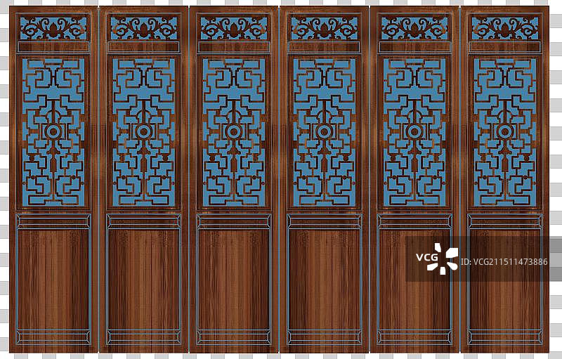 中国风新中式古风古典传统文化古装古代装修装饰木质窗户资讯插画图片素材