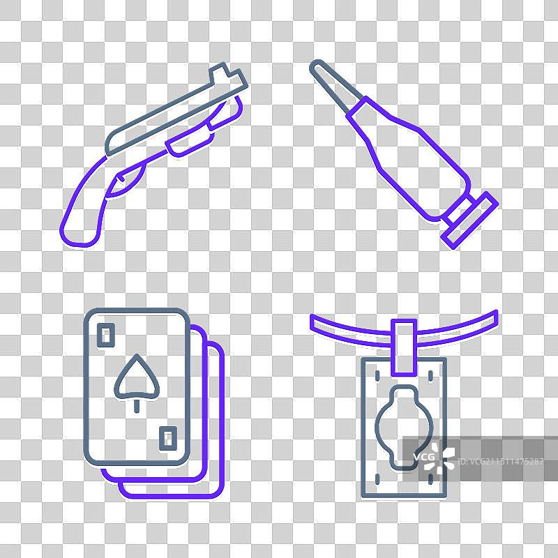 洗钱扑克牌子弹图片素材