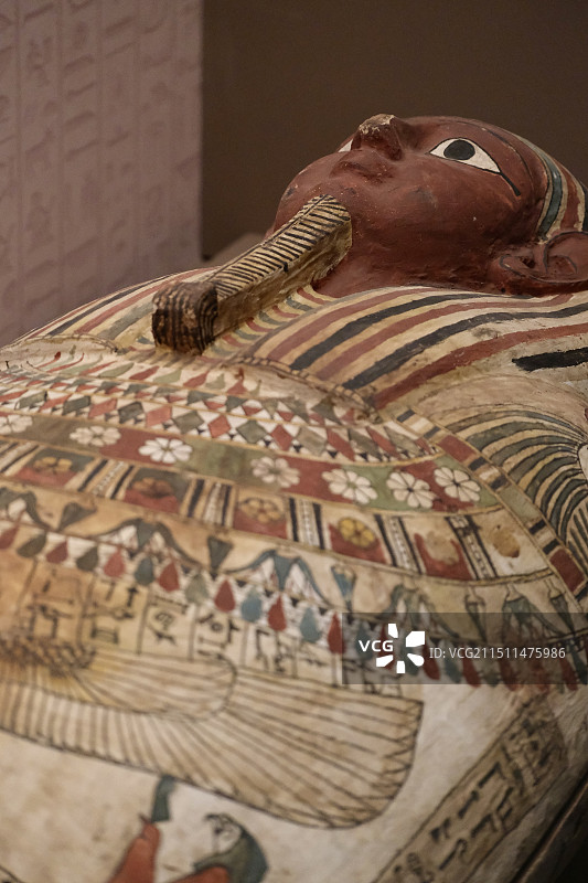 上海博物馆金字塔之巅古埃及文明大展的部分展品图片素材