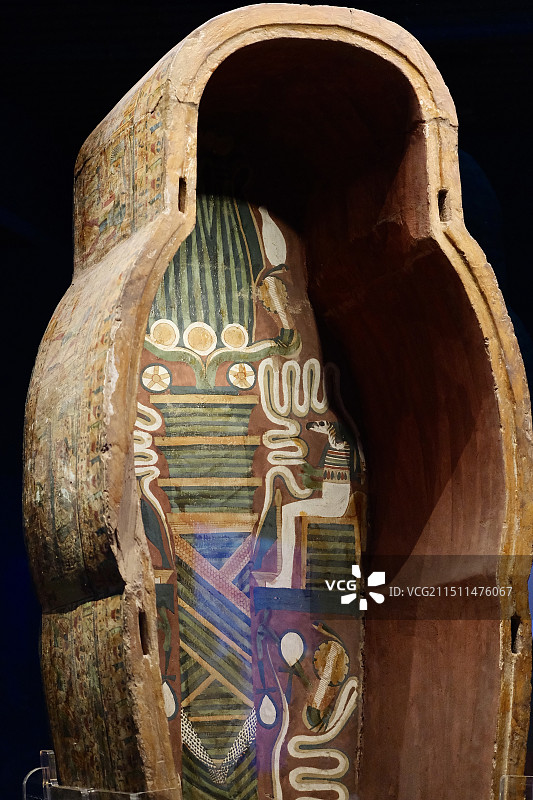 上海博物馆金字塔之巅古埃及文明大展的部分展品图片素材