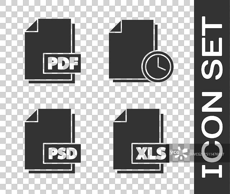 XLS PDF PSD文件组合图片素材