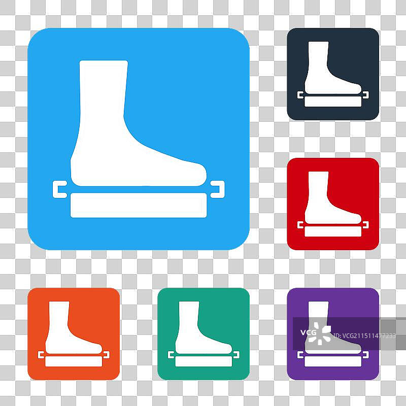 白色背景上的白色扁平脚图标图片素材