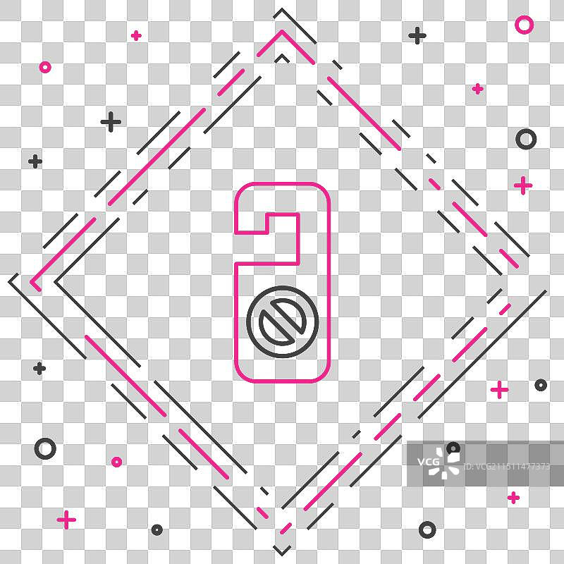 白色背景上的请勿打扰线条图标图片素材