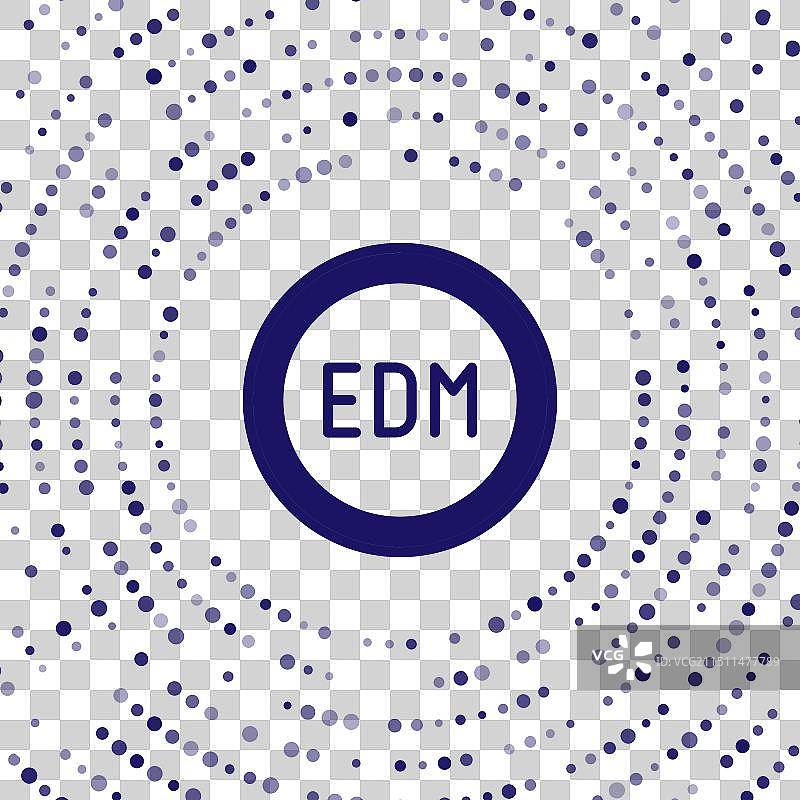 蓝色EDM电子舞曲音乐图标图片素材