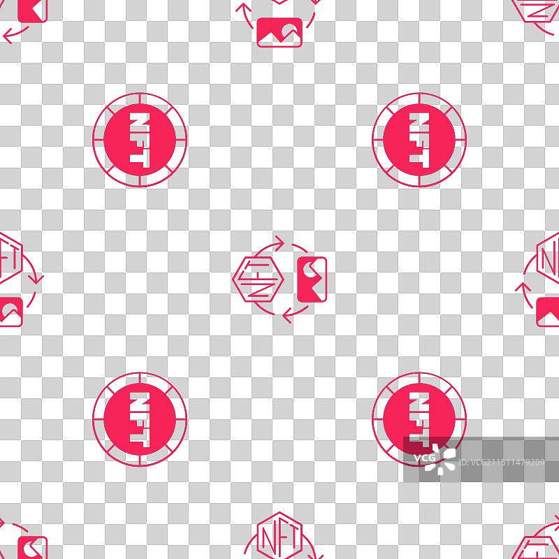 NFT数字加密艺术无缝图案图片素材