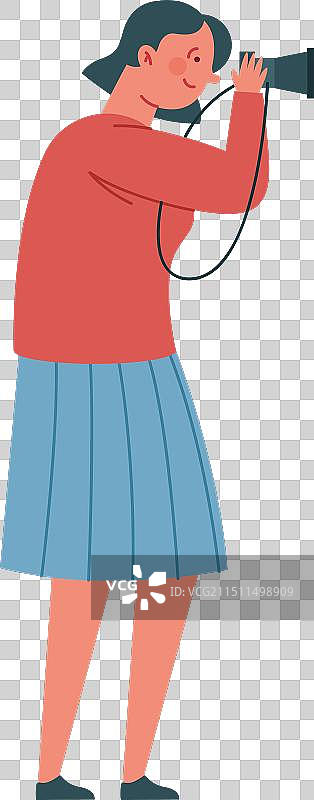 女摄影师拍摄照片图片素材