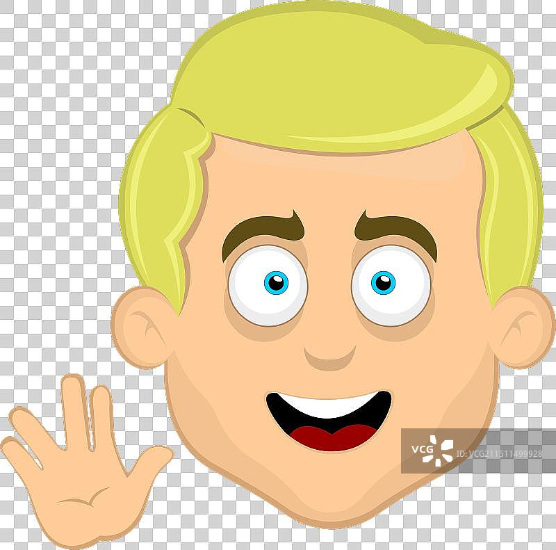 金发男人，浅色眼睛，瓦肯举手礼图片素材