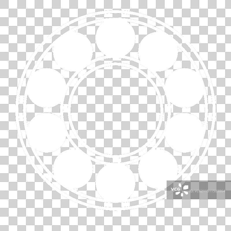 轴承轮图标滚动球标志扁平网页图片素材