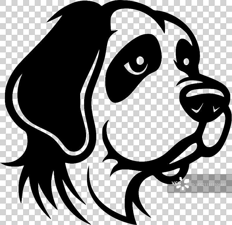 狗——黑白相间图片素材