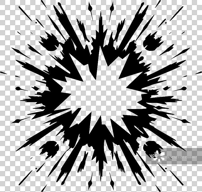 爆炸 - 黑与白图片素材